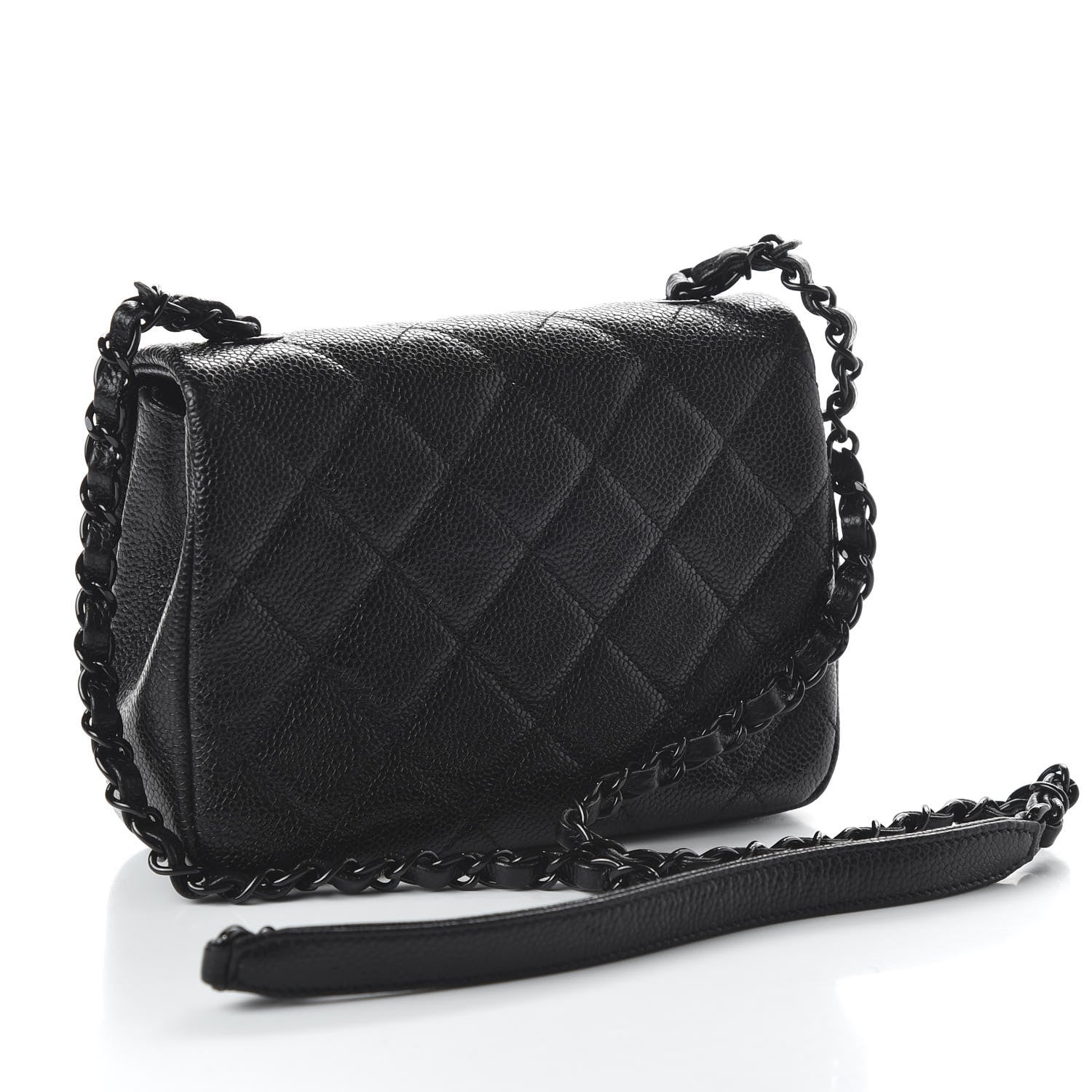 Chanel Caviar Quilted Incognito Mini Square Flap Black 3 of 11