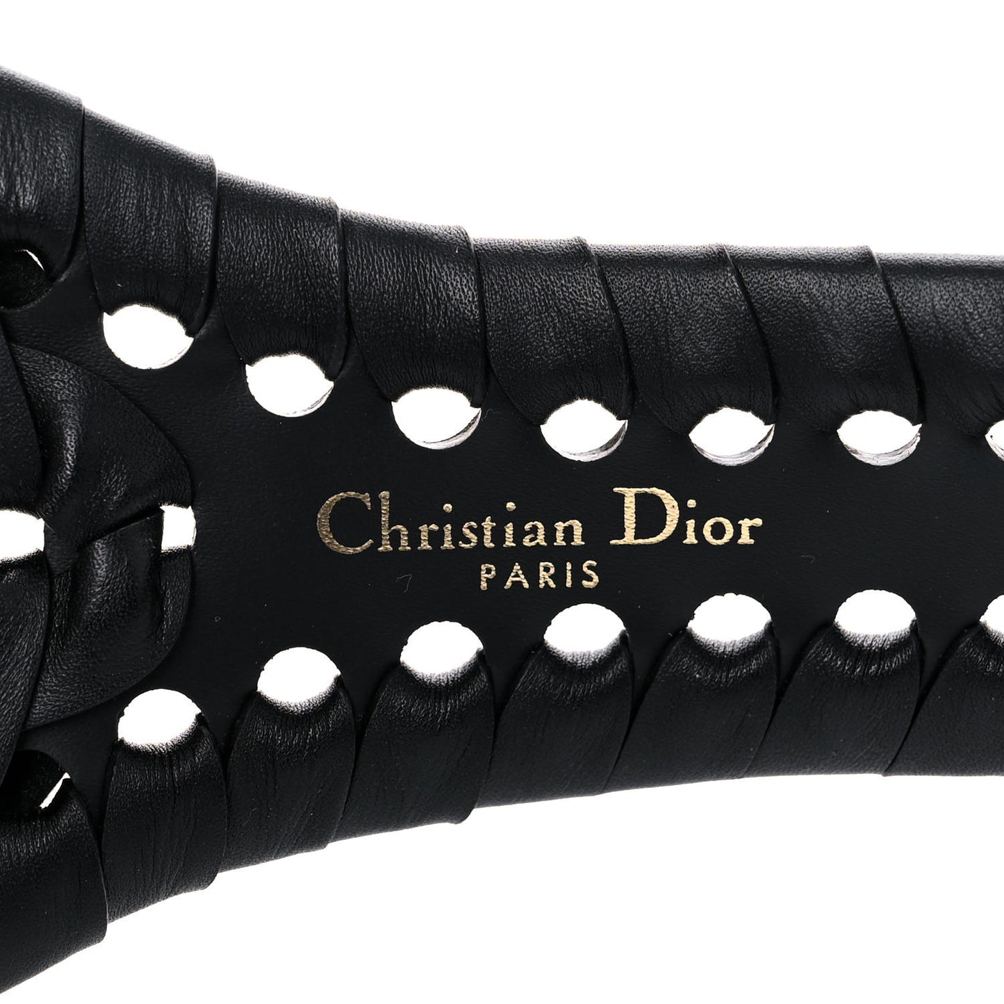 Calfskin Braided 30 Montaigne Belt 75 Black