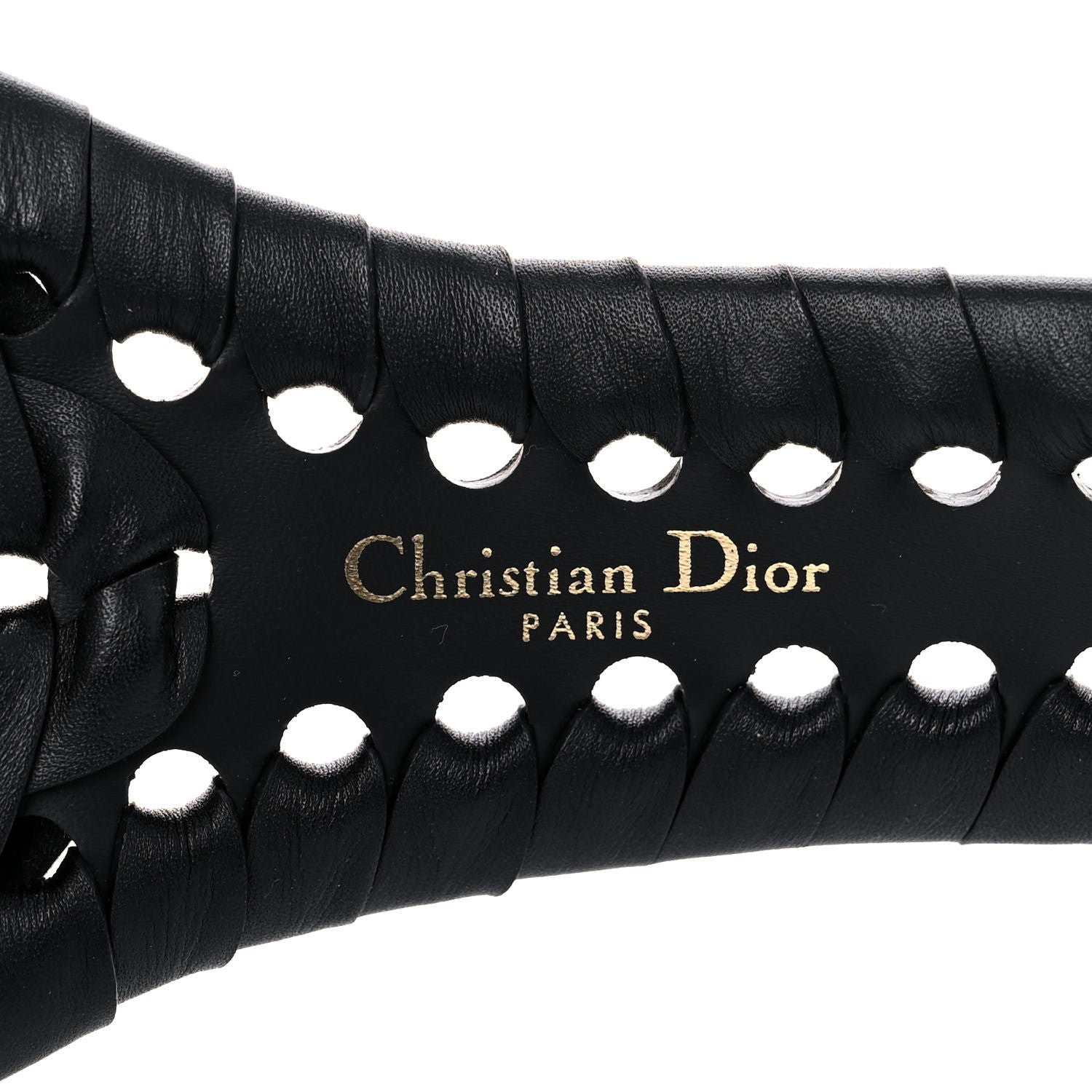 Christian Dior Calfskin Braided 30 Montaigne Belt 75 Black 5 of 7