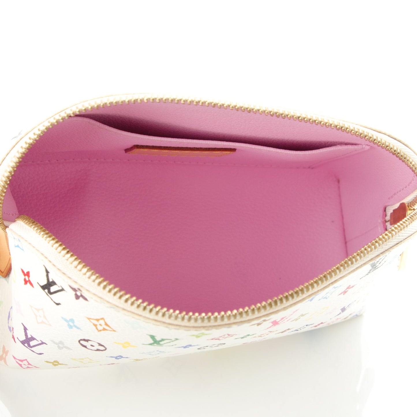 Monogram Multicolor Cosmetic Pouch White Litchi