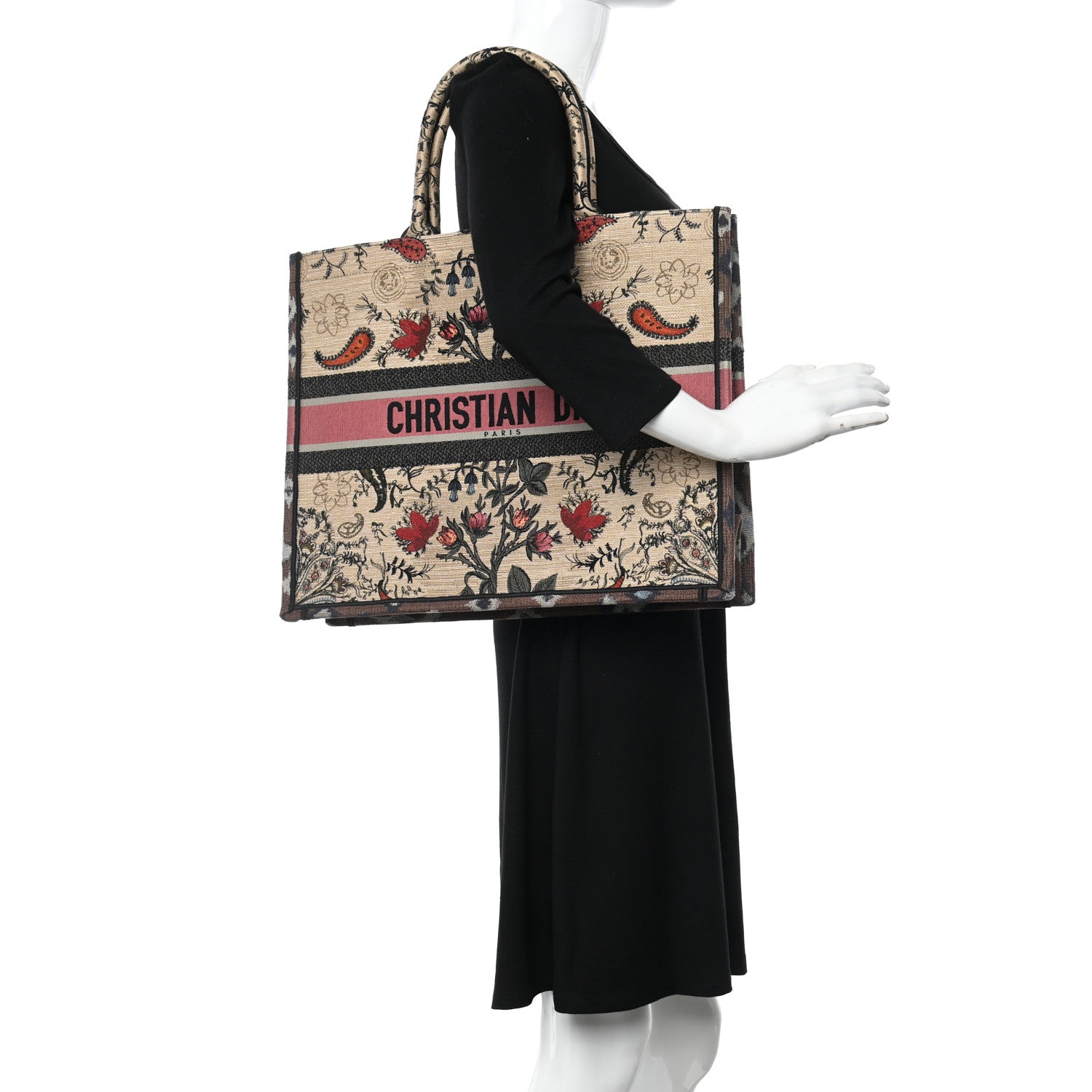 Christian Dior Canvas Embroidered Large Broderie Dior Flowers Book Tote Multicolor 2 of 11