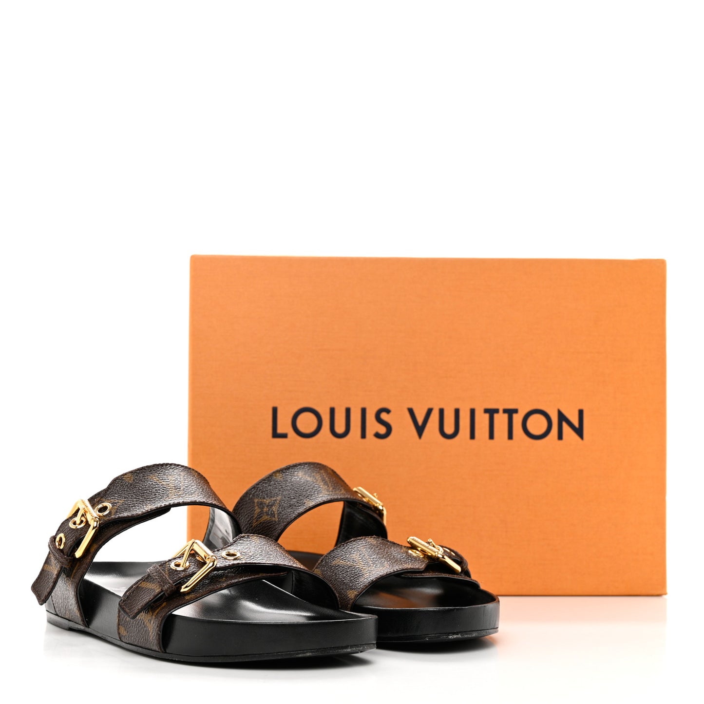 Monogram Bom Dia Mule Sandals 37 Black