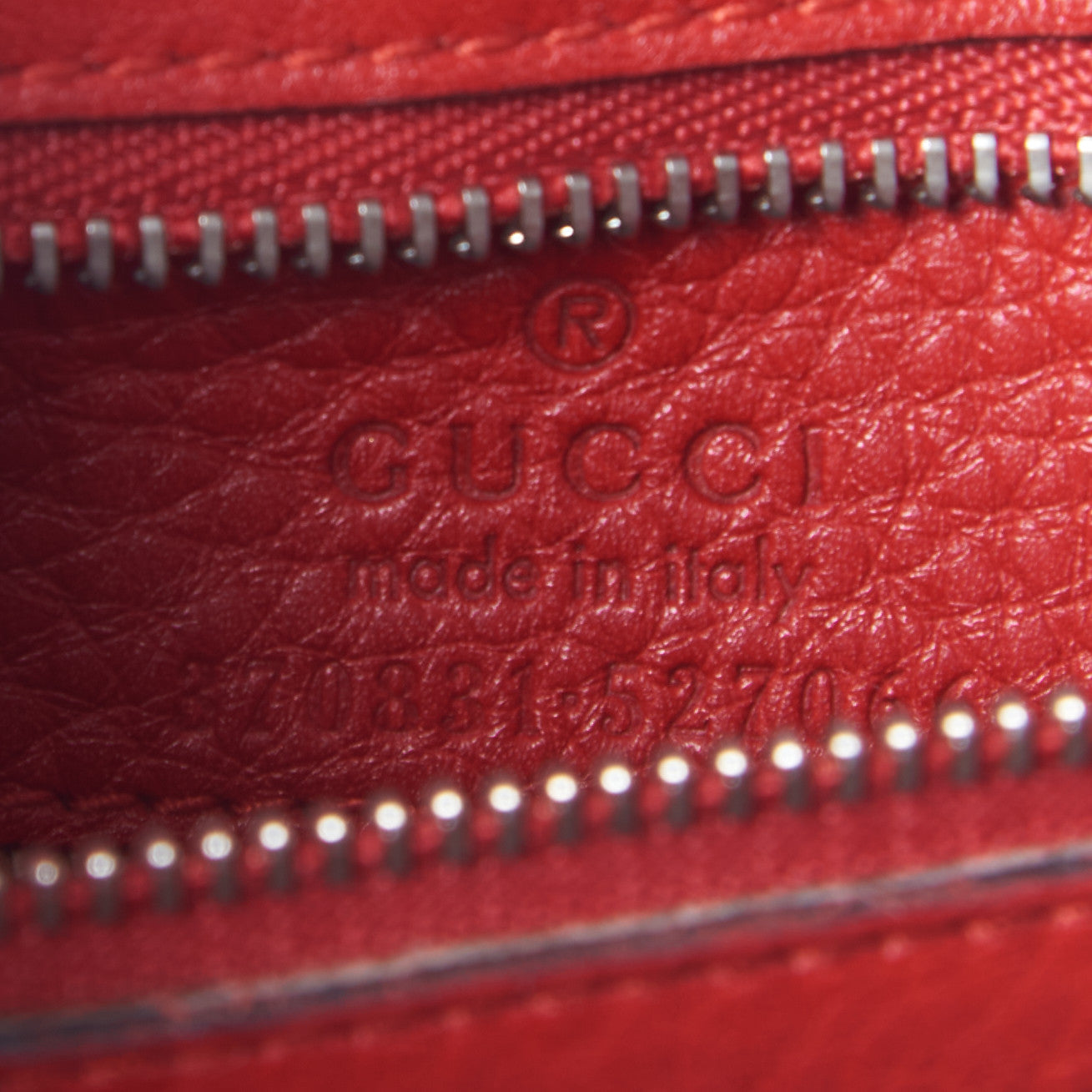 Gucci Cellarius Calfskin Small Bamboo Daily Top Handle Bag Hibiscus Red 8 of 9