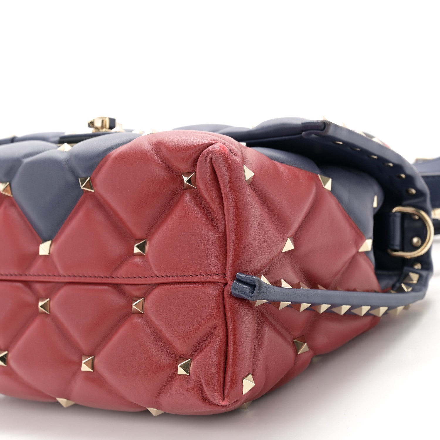 Valentino Garavani Nappa Medium Candystud Top Handle Bag Rosso Valentino Navy 9 of 10