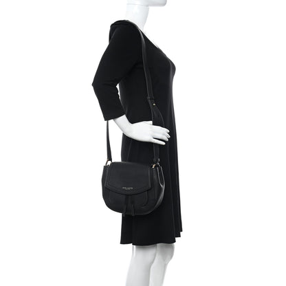 Marc Jacobs Pebbled Calfskin Maverick Saddle Bag Black 2 of 8