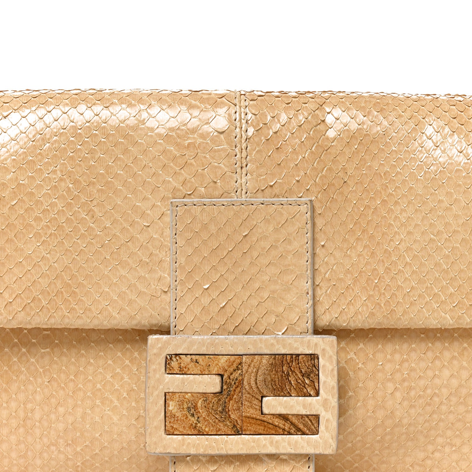 Fendi Snakeskin Baguette Beige 9 of 11