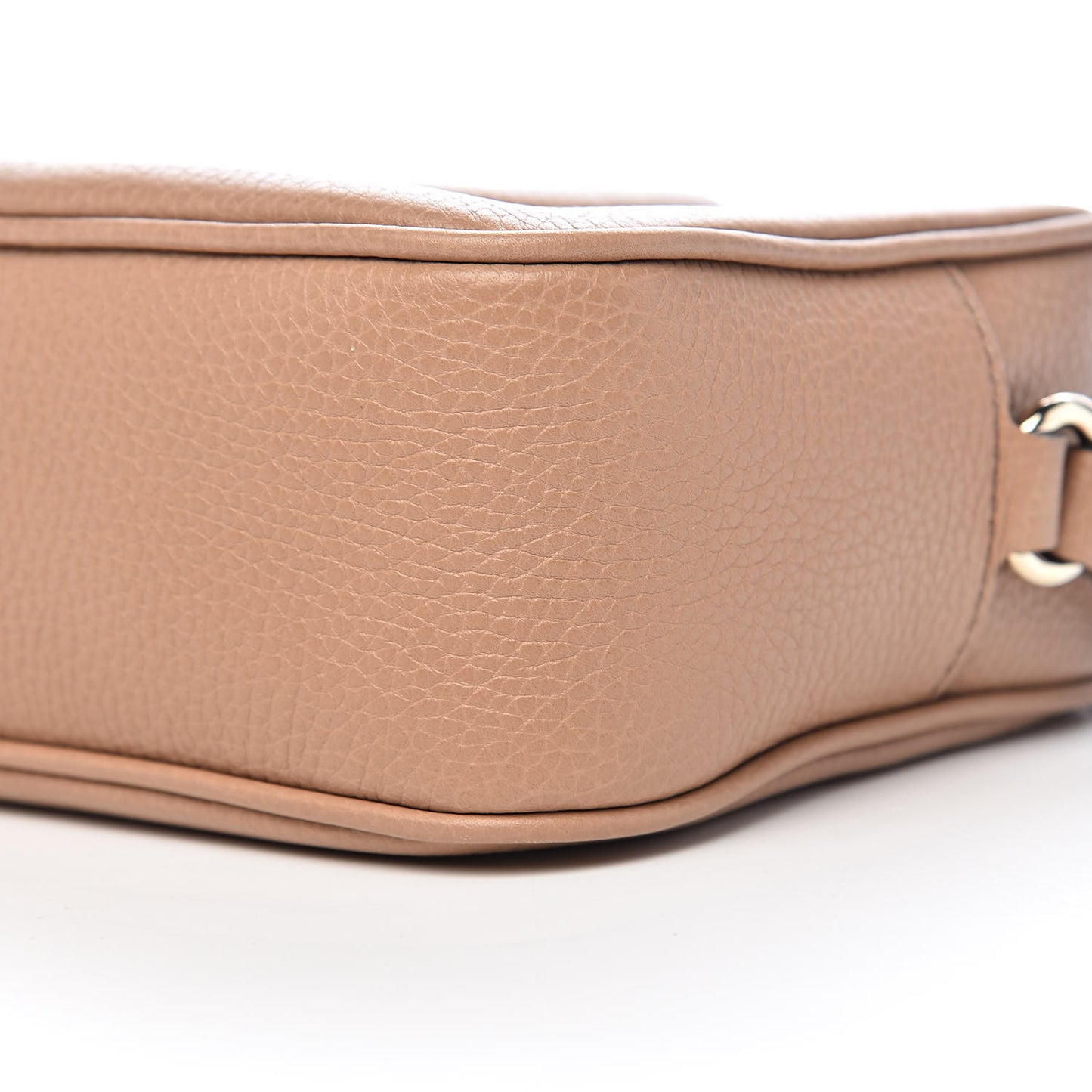 Pebbled Calfskin Small Soho Disco Bag Rose Beige