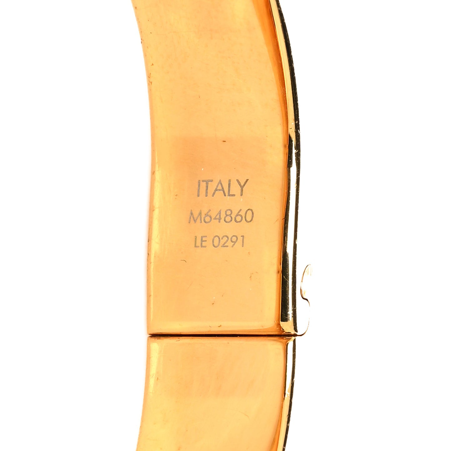 Brass Crystal Monogram Nanogram Strass Cuff S Gold