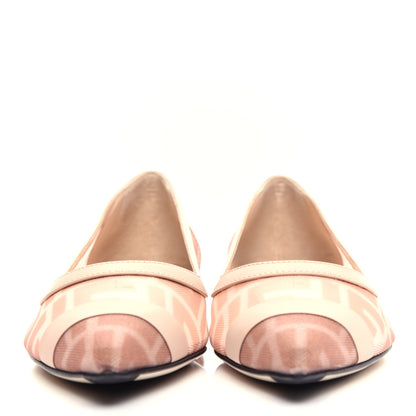 Fendi Mesh FF Skimmer Ballerina Flats 35 Rose Nude 2 of 10