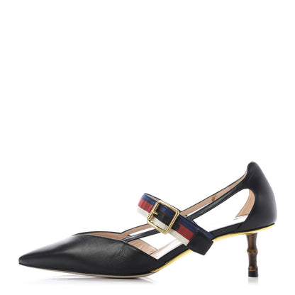 Gucci Malaga Kid Sylvie Web Unia Mules 38 Black 1 of 9