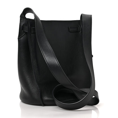 Celine Supple Grained Calfskin Long Strap Big Bag Bucket Black 3 of 10