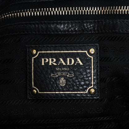 Prada Vitello Daino East West Tote Nero Black 6 of 6