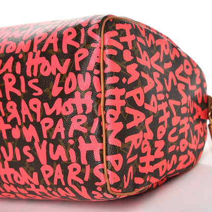 Louis Vuitton Monogram Graffiti Speedy 30 Fuchsia 9 of 12