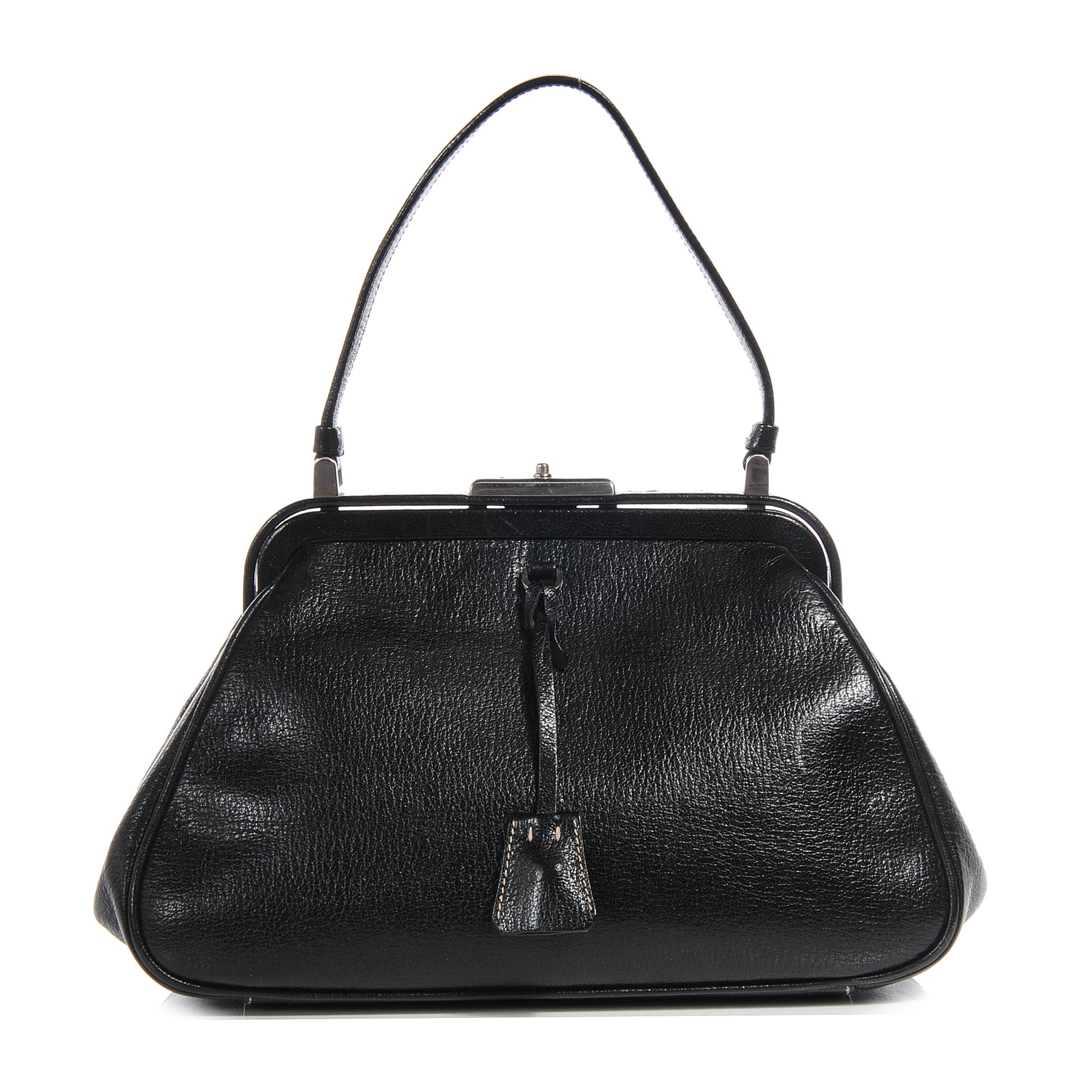 Prada Goatskin Cerniera Doctor Bag Black 1 of 8
