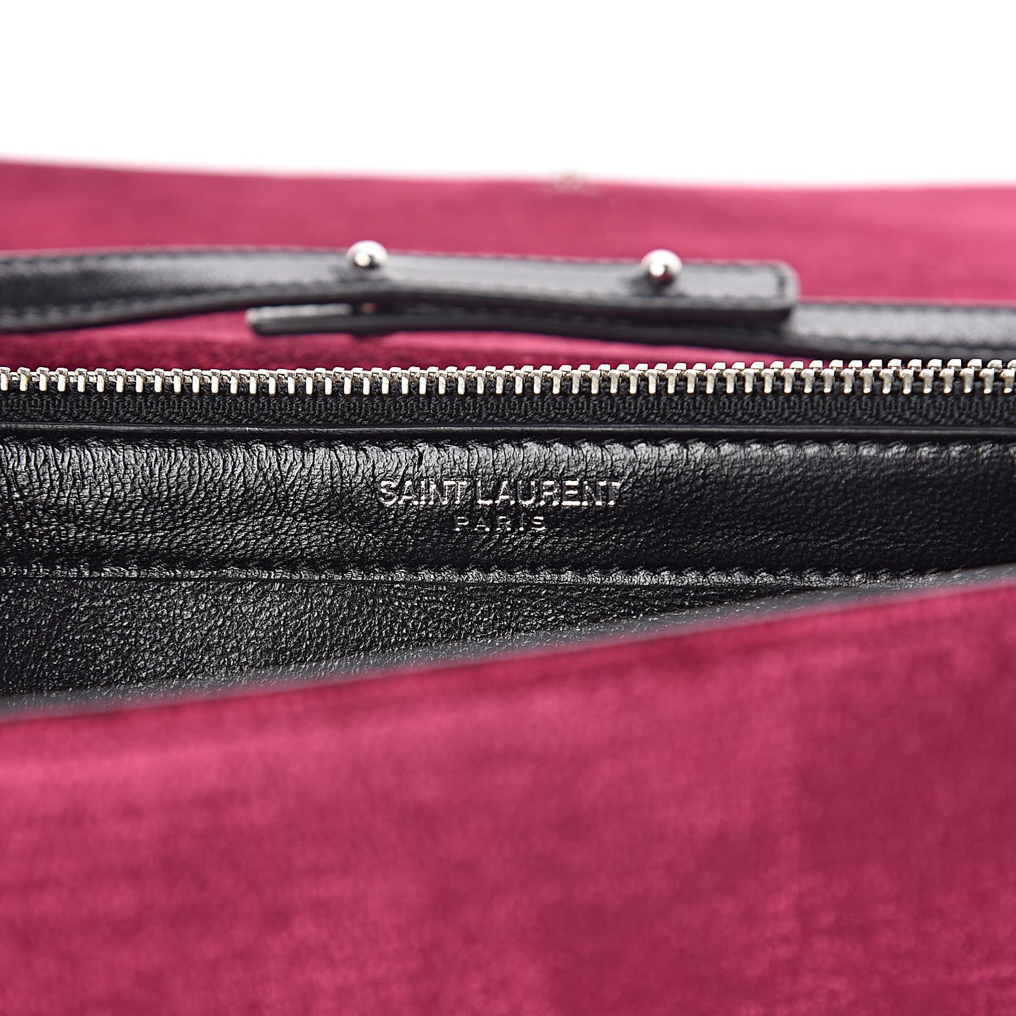 Textured Velour Monogram Chain Wallet Rose Wine