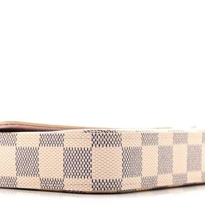 Louis Vuitton Damier Azur Pochette Felicie Chain Wallet Rose Ballerine 9 of 10