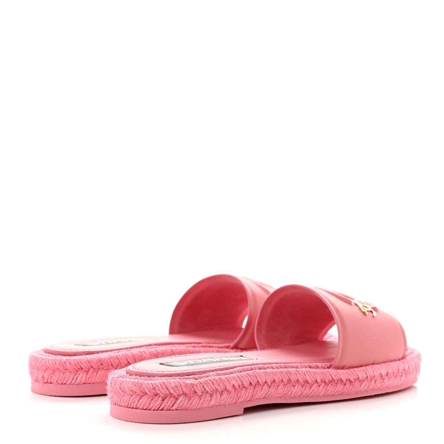Lambskin Espadrille Mule Sandals 38 Pink