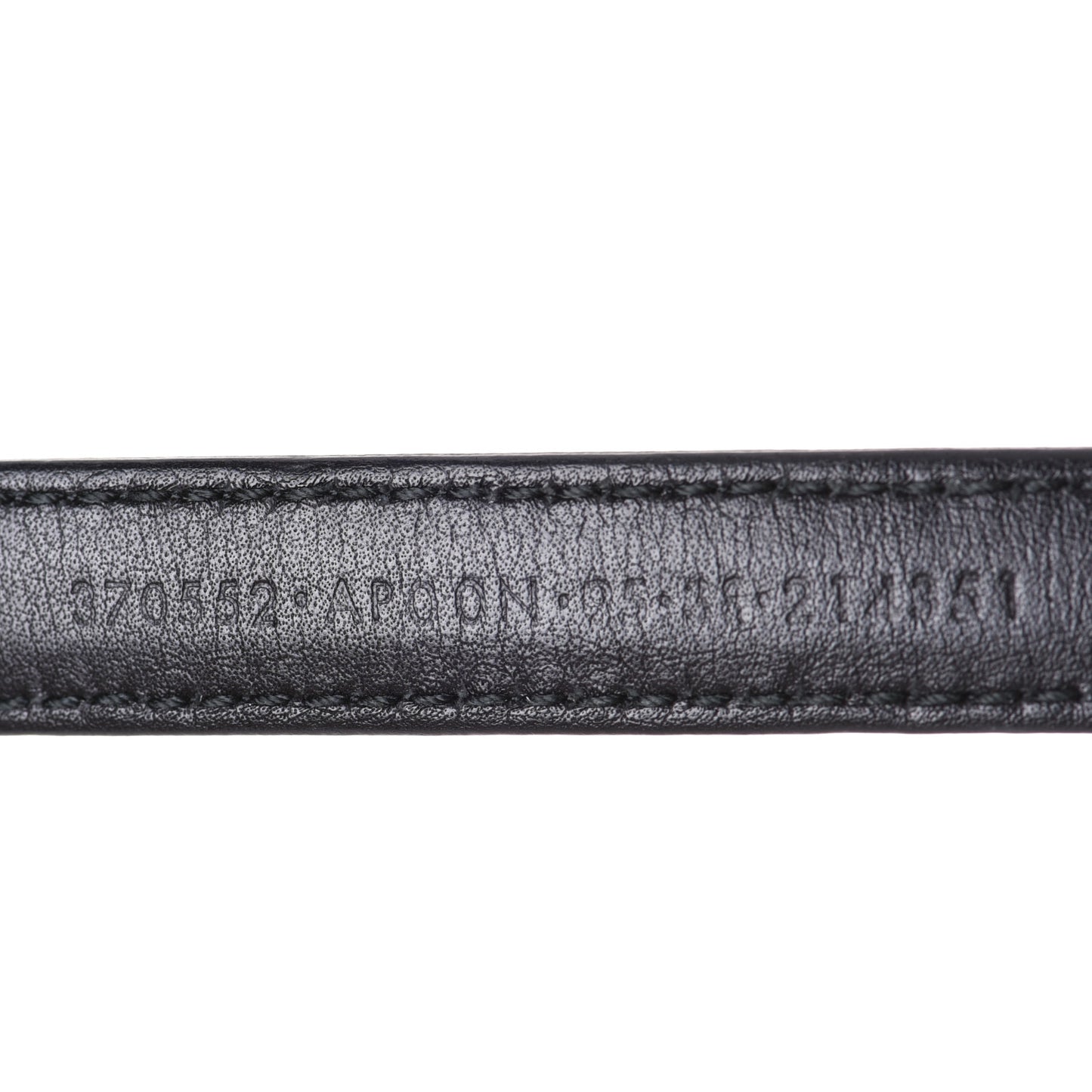 Moon Calfskin Nickel Interlocking G 20mm Belt 95 38 Black