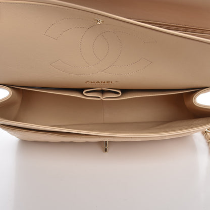 Chanel Lambskin Quilted Jumbo Double Flap Beige Clair 5 of 7