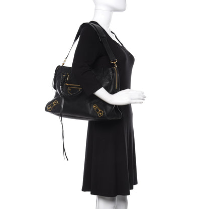 Balenciaga Chevre Gold Metallic Edge Hardware City Black 3 of 11