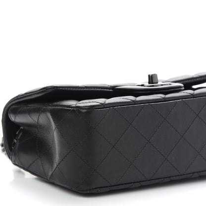 Chanel Lambskin Quilted Mini Rectangular Flap So Black 7 of 8