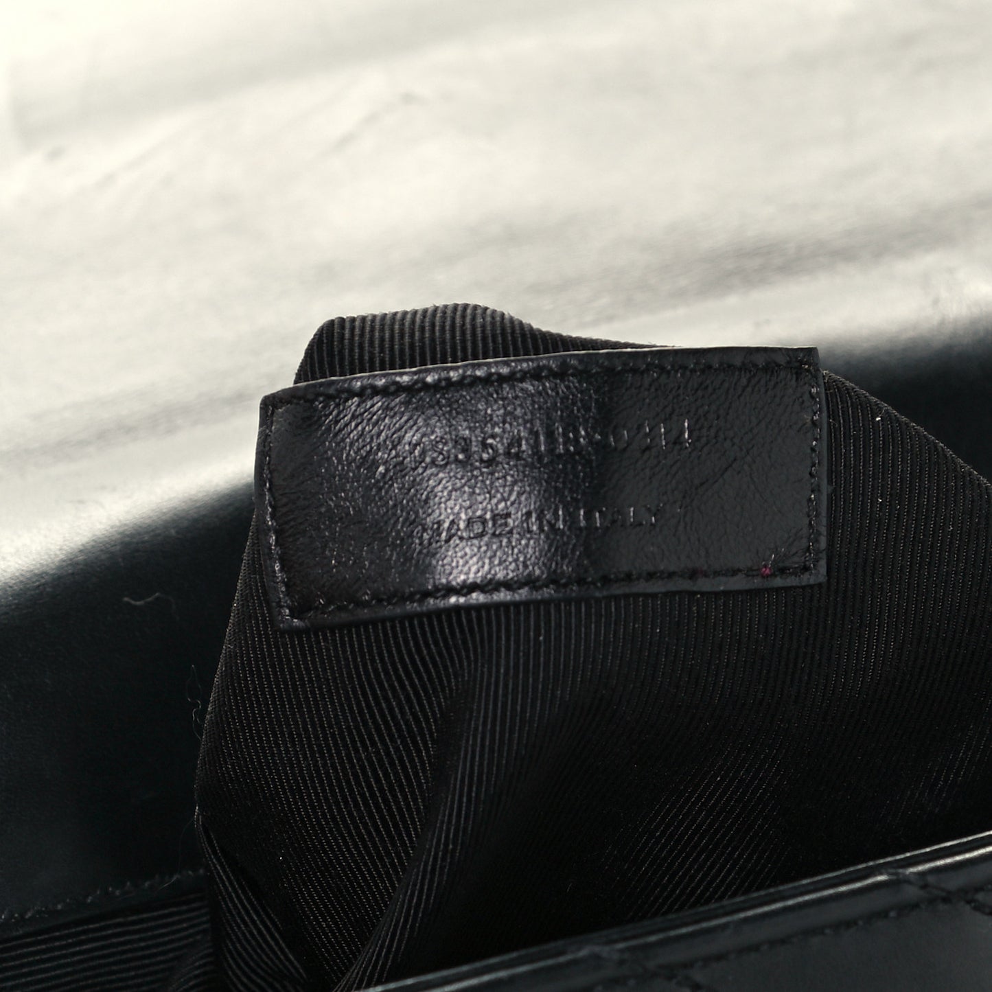 Smooth Calfskin Matelasse Chevron Large Monogram Satchel Black