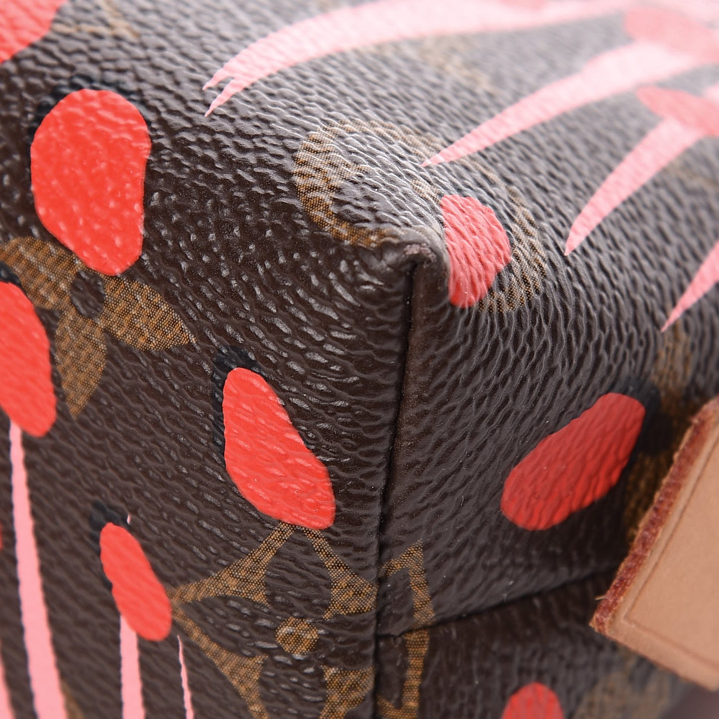 Monogram Jungle Dots Cosmetic Pouch Sugar Pink Poppy