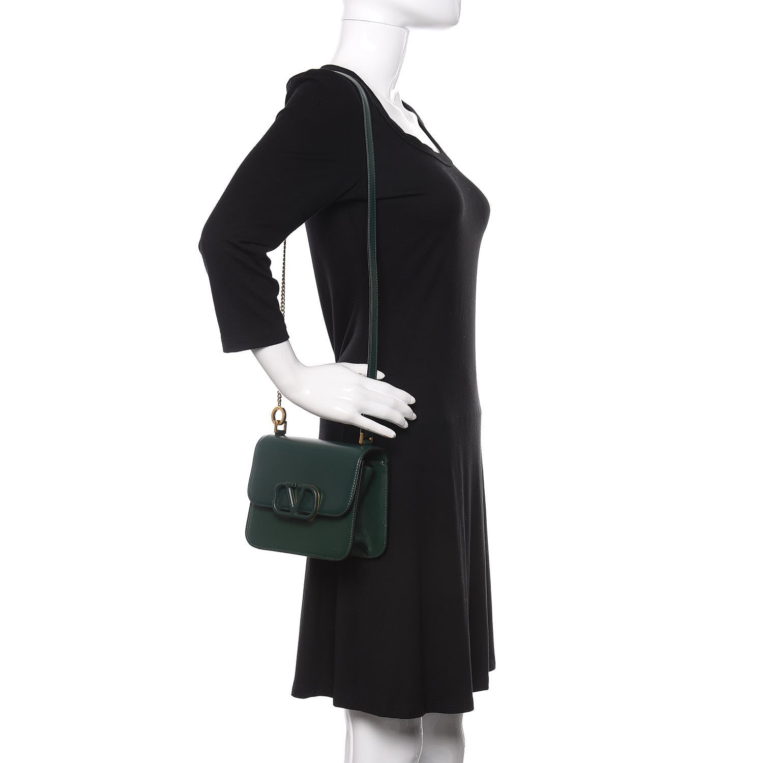 Valentino Garavani Smooth Calfskin Small VSling Shoulder Bag Green 2 of 8