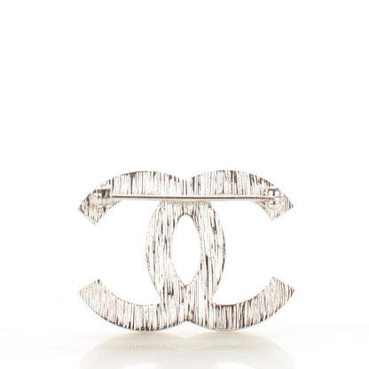 Chanel Crystal CC Brooch Silver 3 of 4