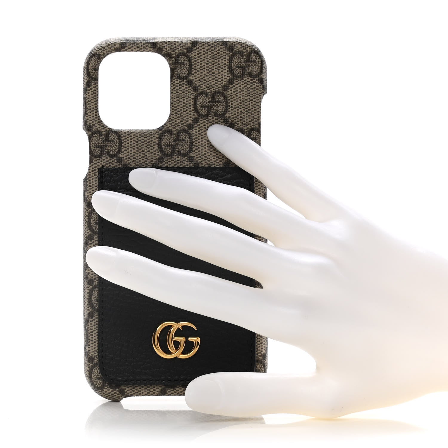 Gucci GG Supreme Monogram Marmont iPhone 12/12 Pro Case Black 2 of 6