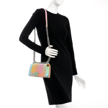 Chanel Caviar Quilted Small Cuba Rainbow Boy Flap Multicolor 2 of 7