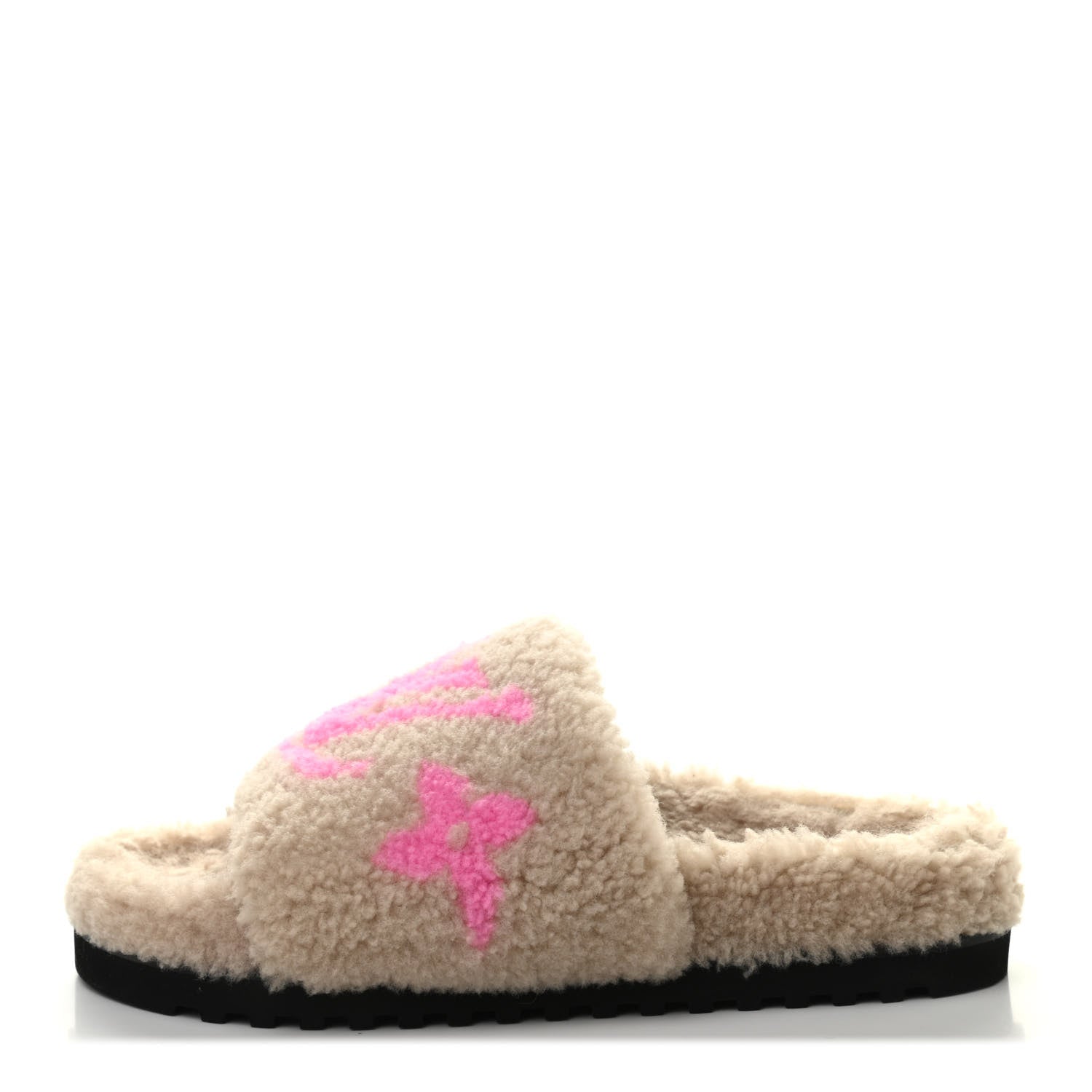 Louis Vuitton Shearling Paseo Flat Comfort Mule 40 Beige 1 of 9
