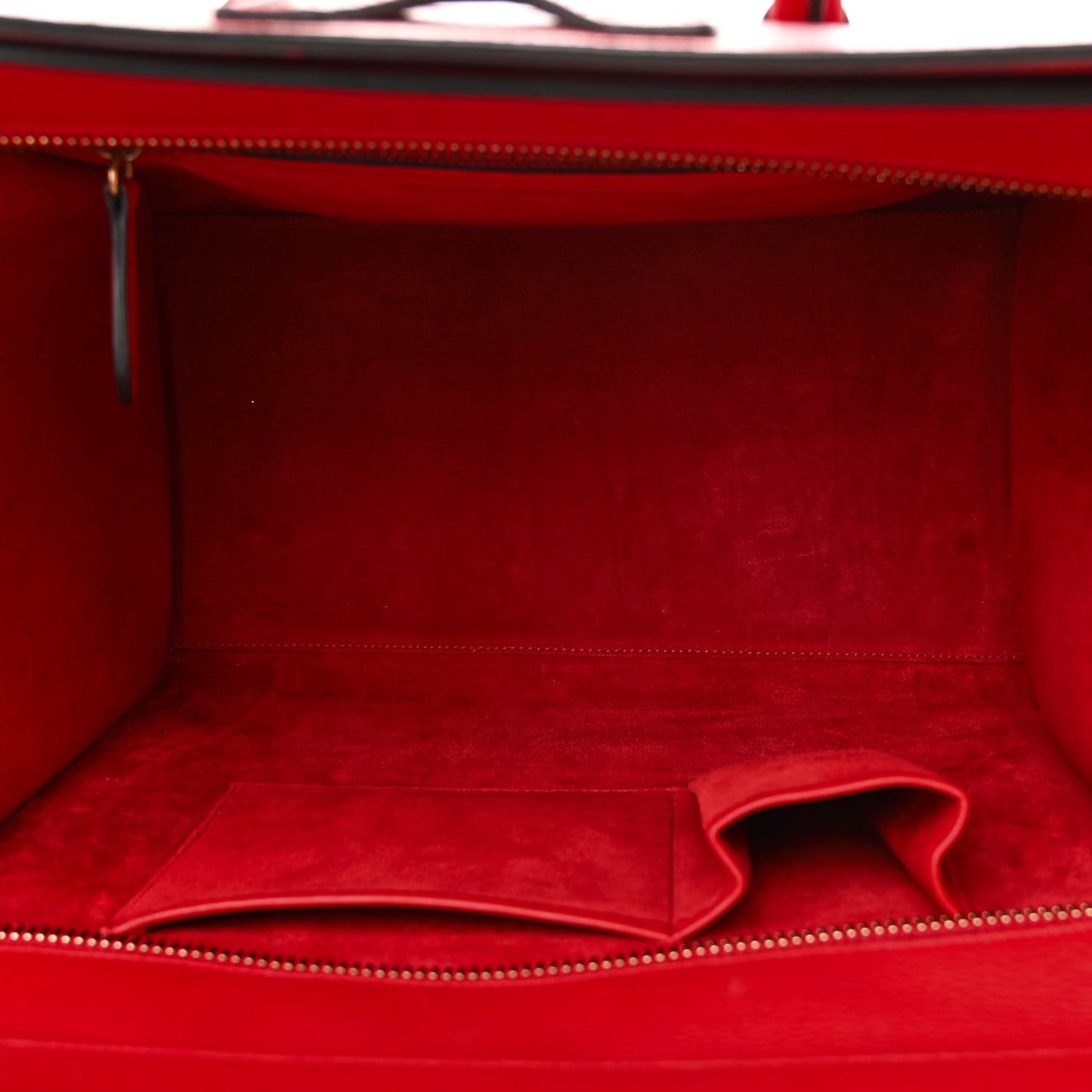 Drummed Calfskin Mini Luggage Coquelicot
