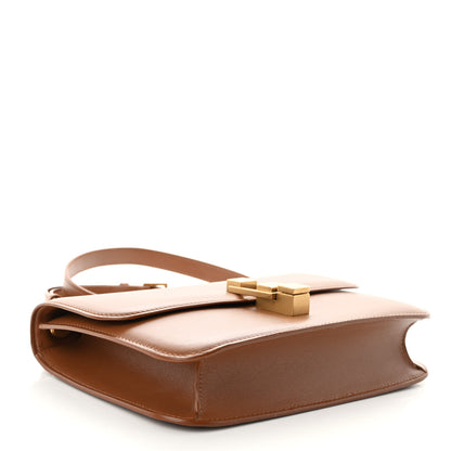 Saint Laurent Smooth Calfskin Carre Satchel Brown 4 of 10