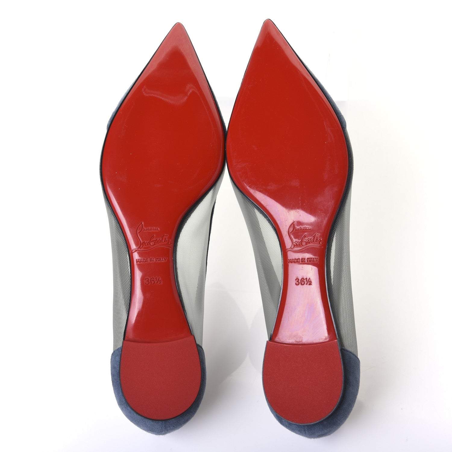Christian Louboutin Veau Velours Rete Galativi Flats 36.5 Version Tempete 6 of 11