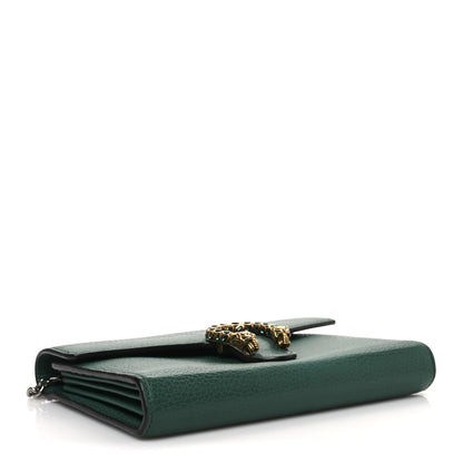 Gucci Calfskin Mini Dionysus Chain Wallet Emerald 4 of 10
