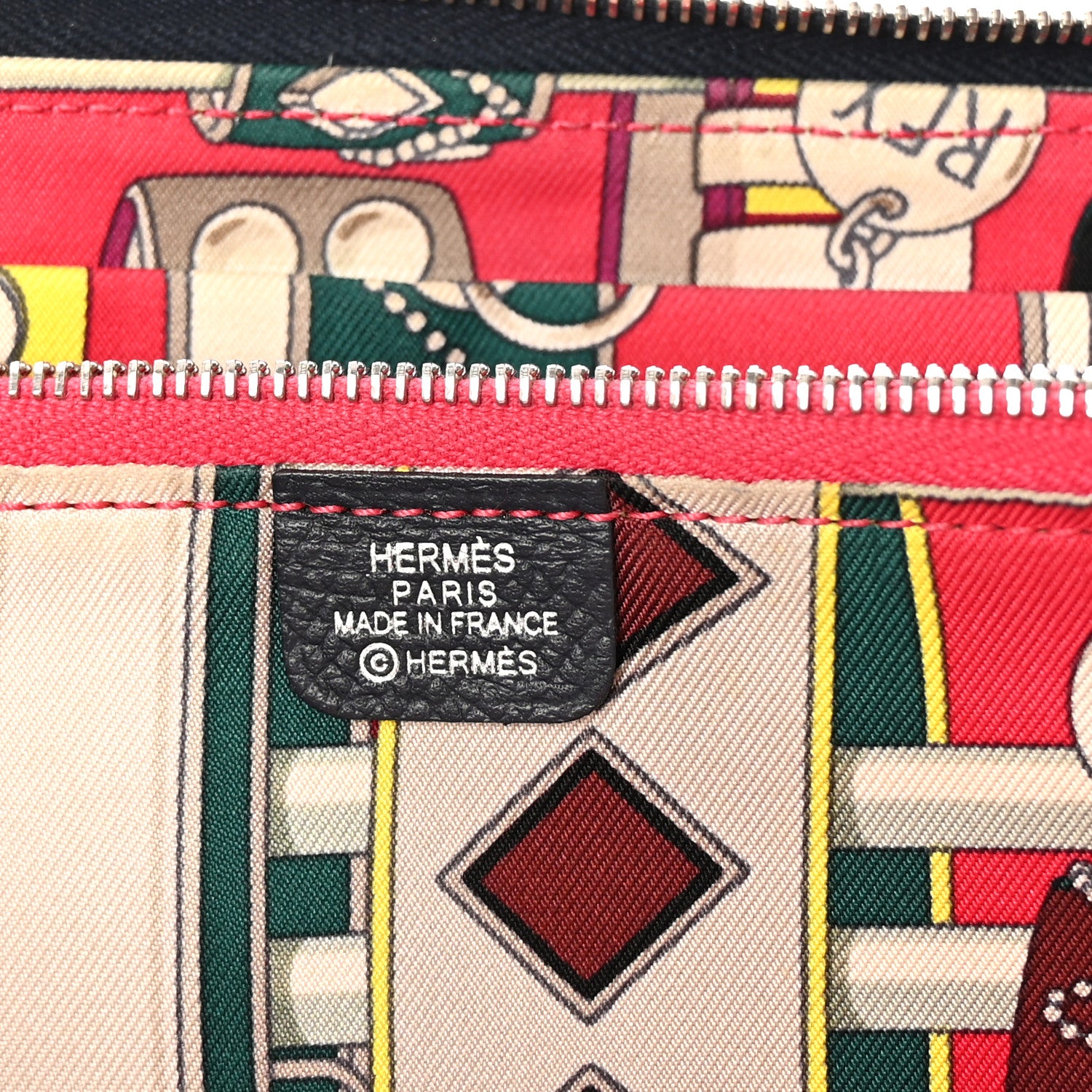Hermes Epsom Silk'In Wallet Bleu Indigo Rouge De Coeur 6 of 6