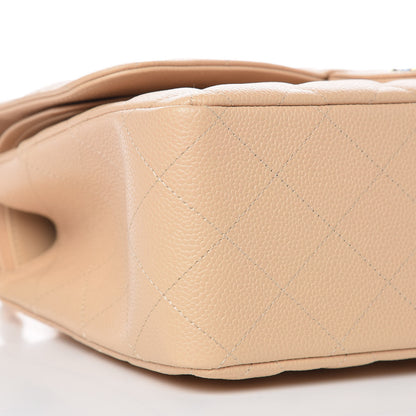 Chanel Caviar Quilted Jumbo Double Flap Beige Clair 6 of 11