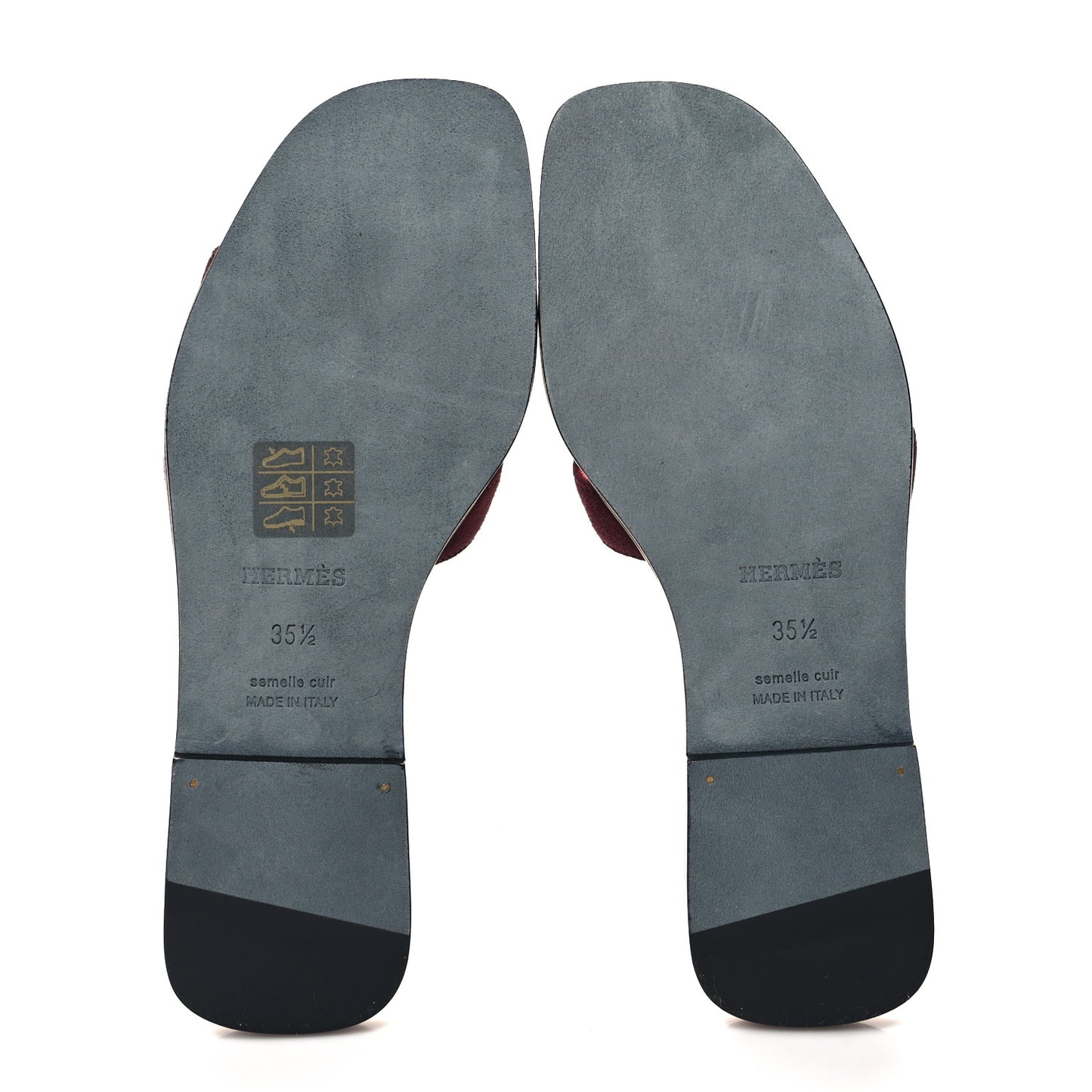 Suede Goatskin Oran Sandals 35.5 Rose Rouge Marsala