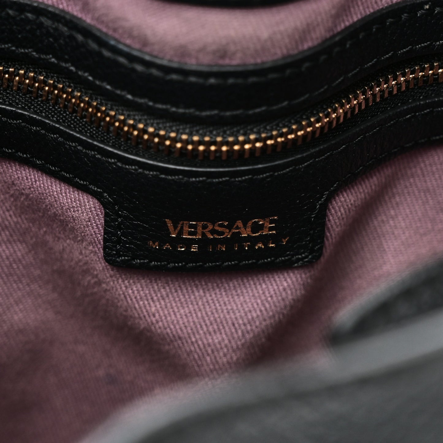 Grained Calfskin La Medusa Bucket Bag Black