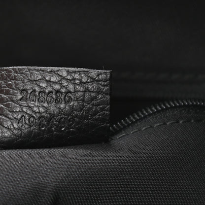 Gucci Denim Monogram Abbey D Ring Hobo Black 7 of 10