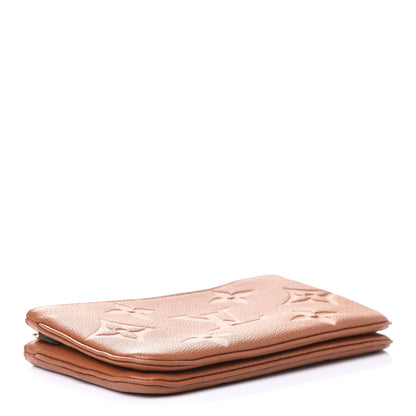 Louis Vuitton Empreinte Monogram Giant Double Zip Pochette Caramel 3 of 4