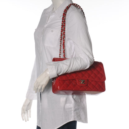 Chanel Patent Jumbo Single Flap Red 2 of 9
