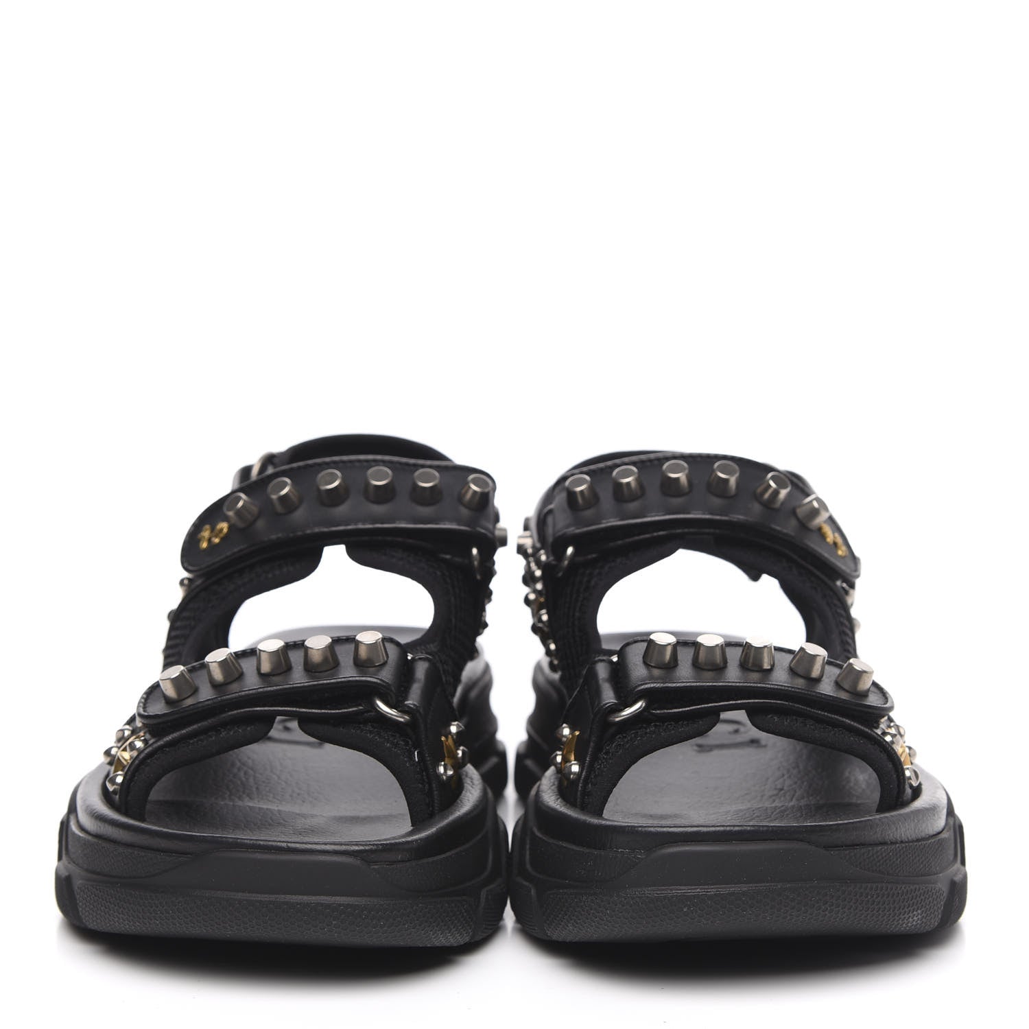 Gucci Technical Studded Canvas Calfskincandals 7 Black 2 of 8