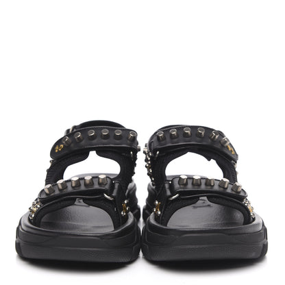 Gucci Technical Studded Canvas Calfskincandals 7 Black 2 of 8