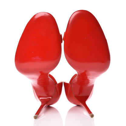 Christian Louboutin Patent Toboggan 100 Pumps 39 Red 5 of 11
