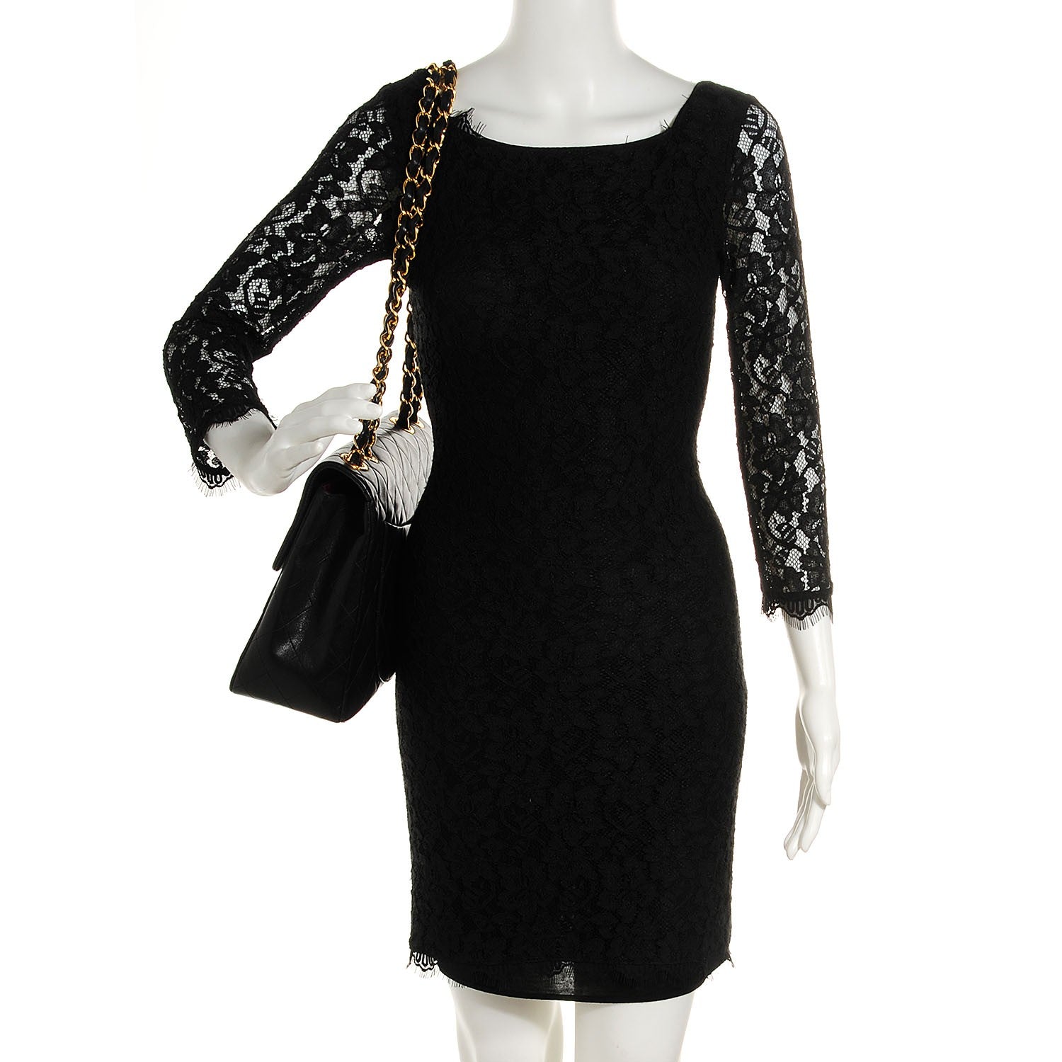 Chanel Lambskin Quilted XL Jumbo Flap Black 2 of 8