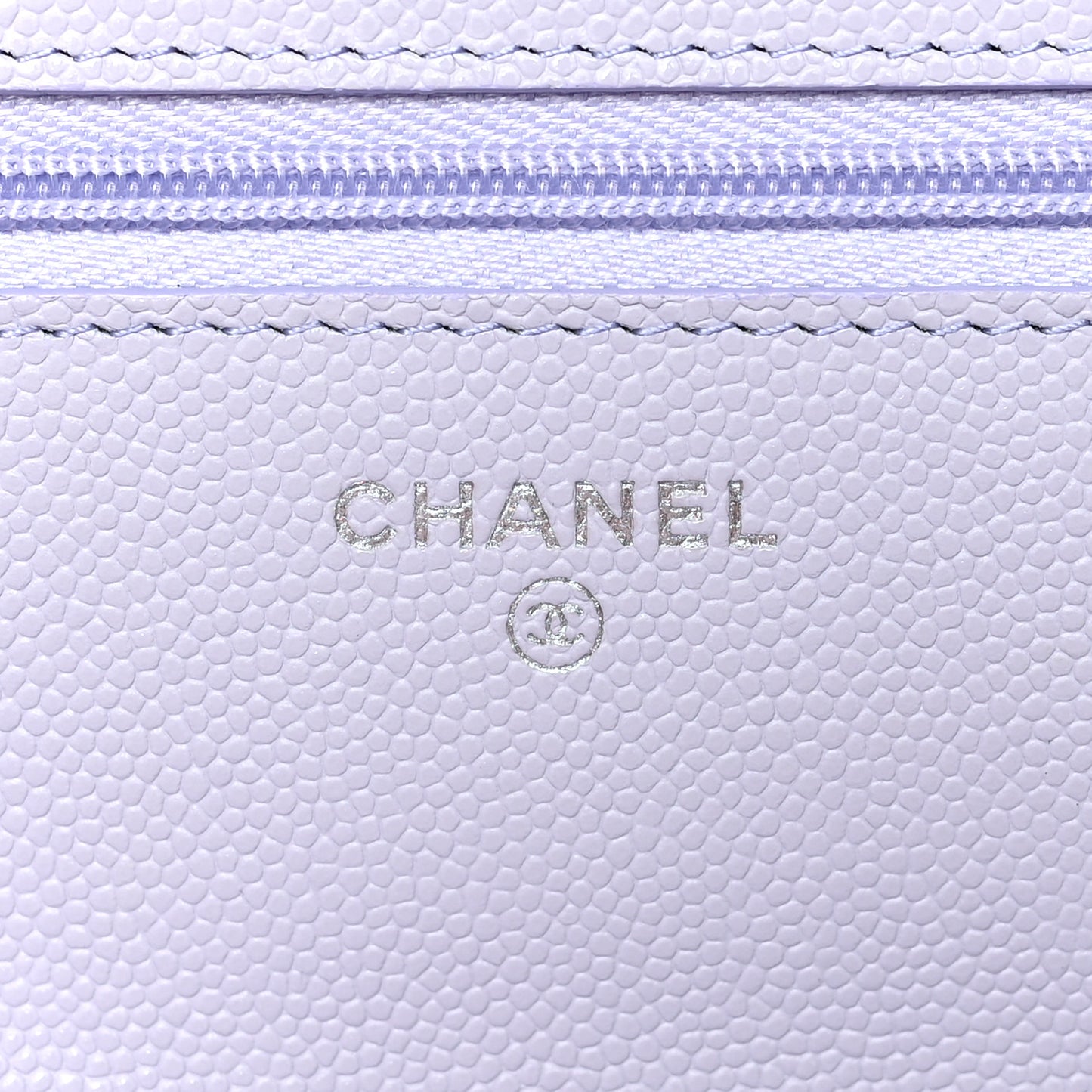 Caviar Quilted Wallet On Chain WOC Light Purple