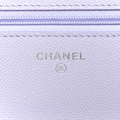 Chanel Caviar Quilted Wallet On Chain WOC Light Purple 6 of 11