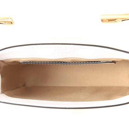 Chloe Calfskin Crocodile Embossed Mini C Double Carry Brilliant White 4 of 8